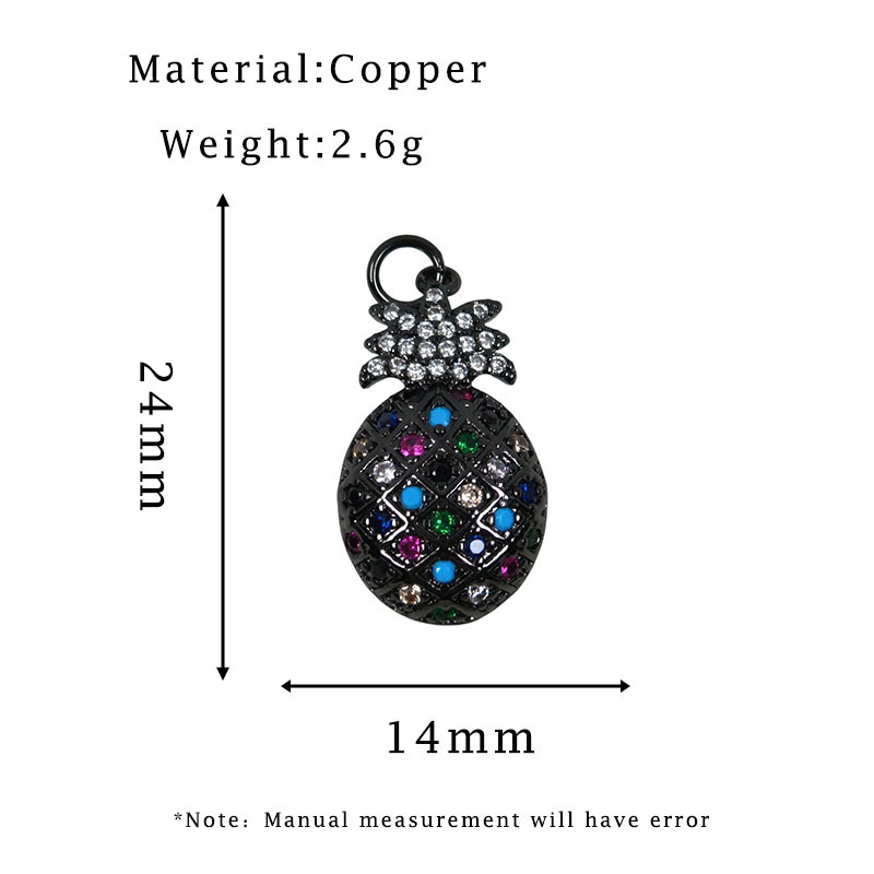 Black pineapple pendant