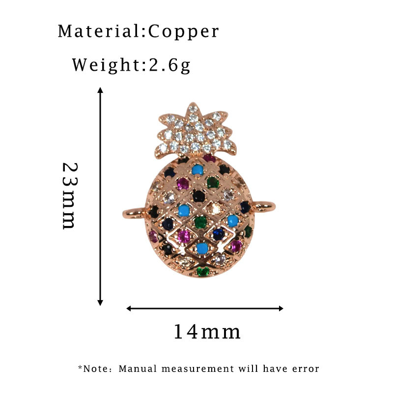 Rose gold pineapple pendant