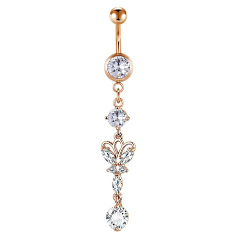 Middle butterfly-rose gold