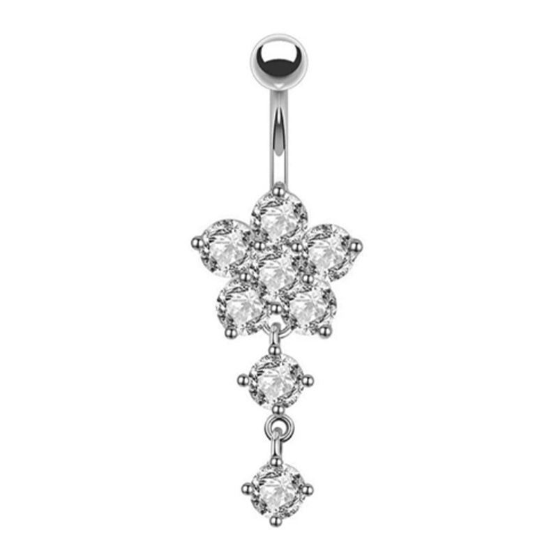 Sunflower two diamonds-silver