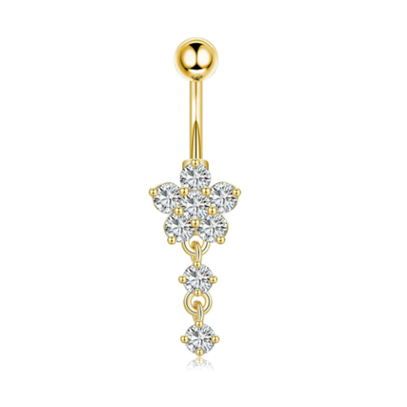 Sunflower two diamonds-gold