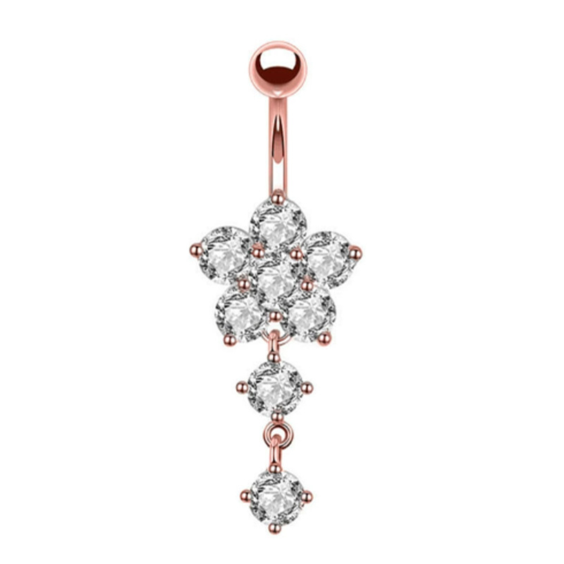 Sunflower two diamonds-rose gold
