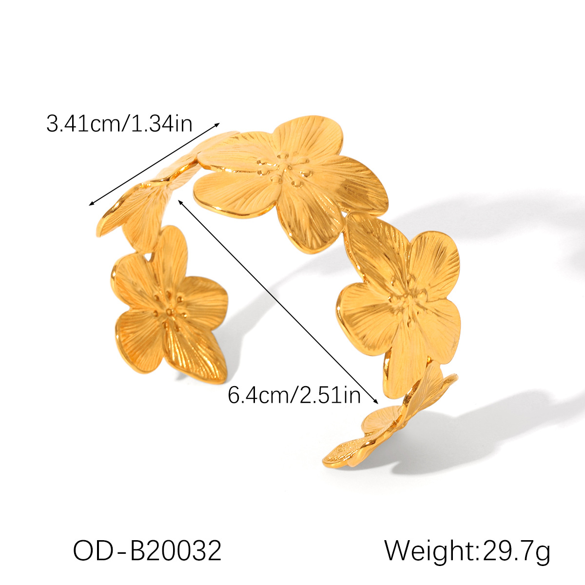 Od-b20032 flower opening bracelet