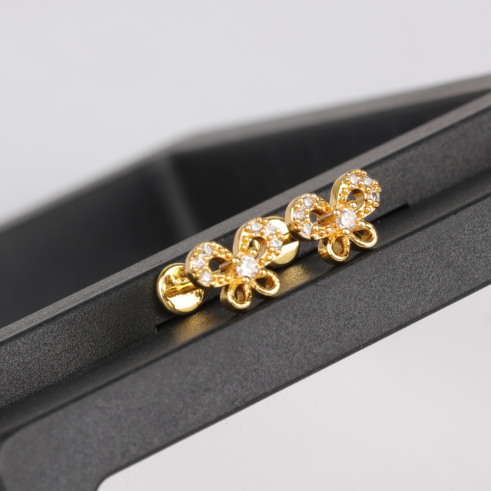 1 pair of golden butterfly models