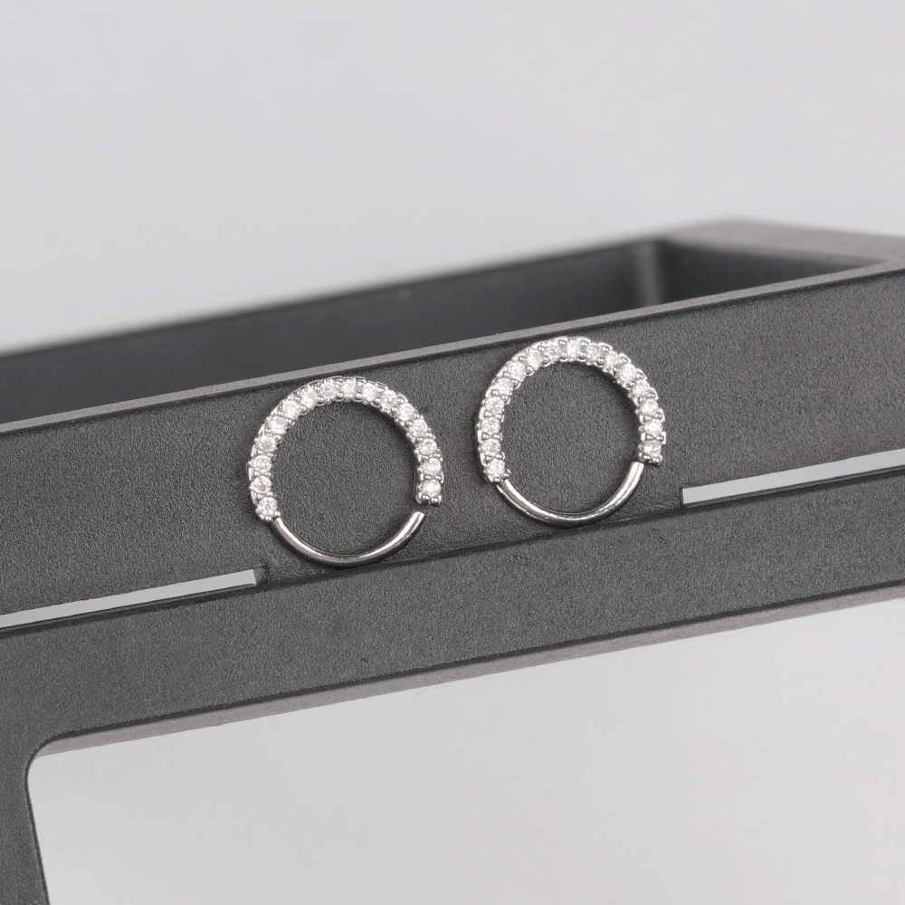 Steel color round 1 pair