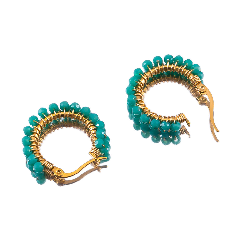 Beaded earrings-blue