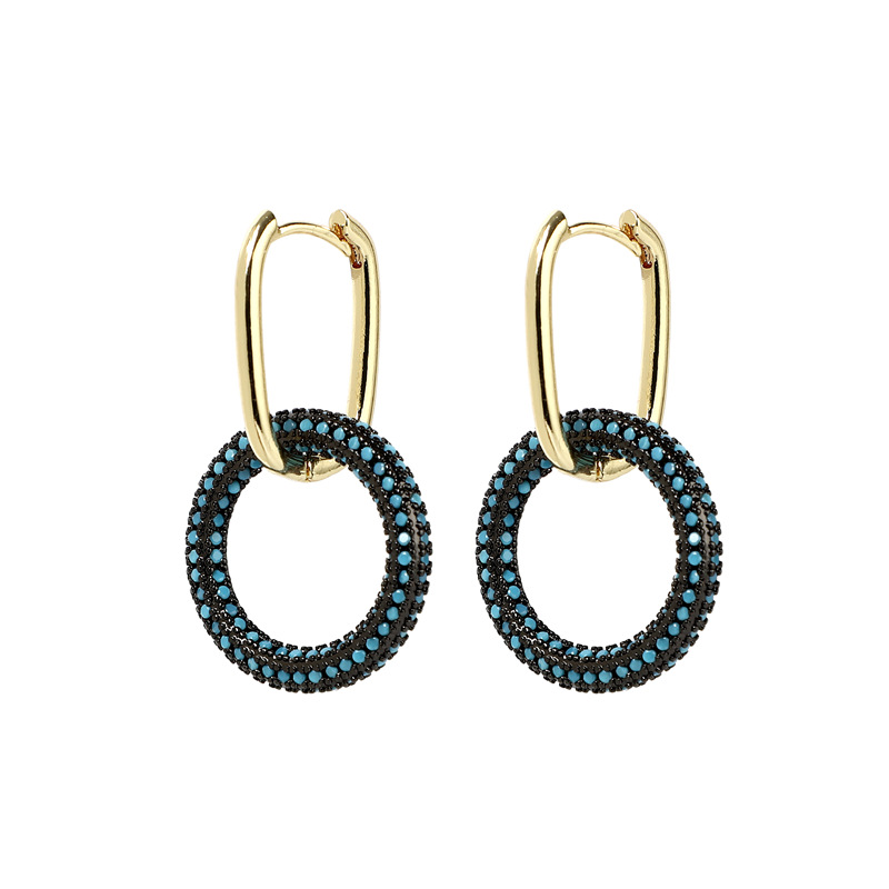 Round blue and black