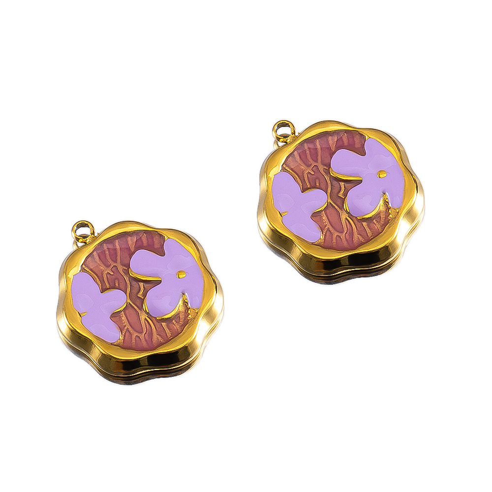 Purple flower-17mm