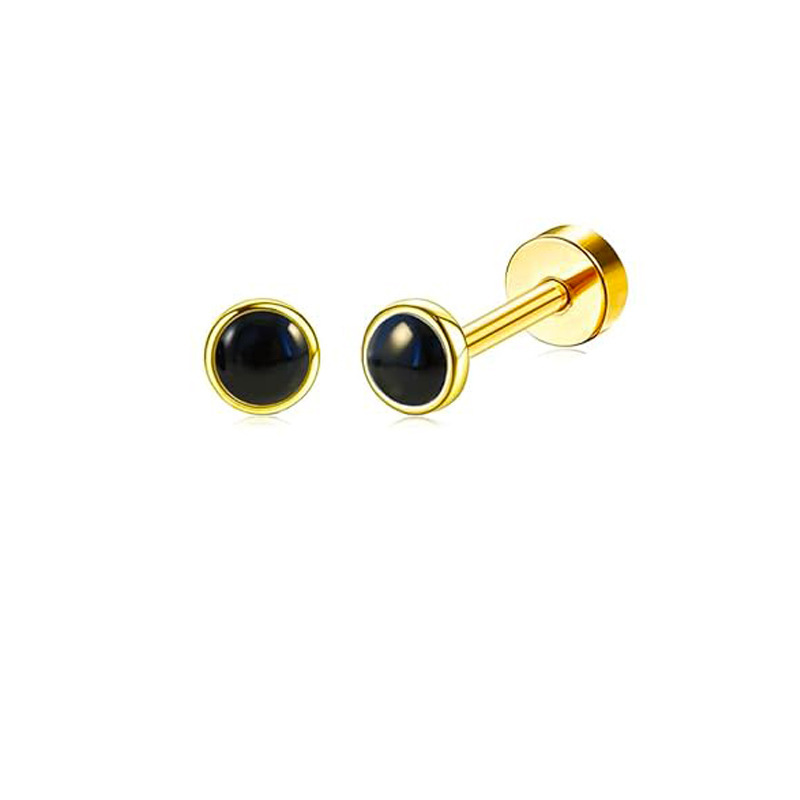 A pair of golden rods and black balls