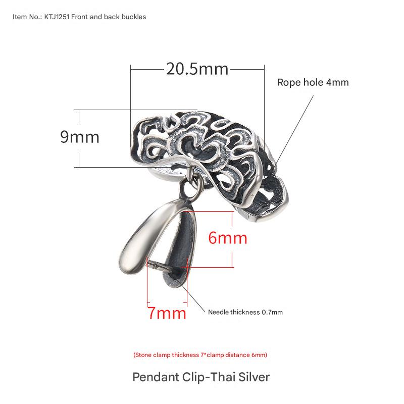 KTJ1251-Thai silver front and back buckles