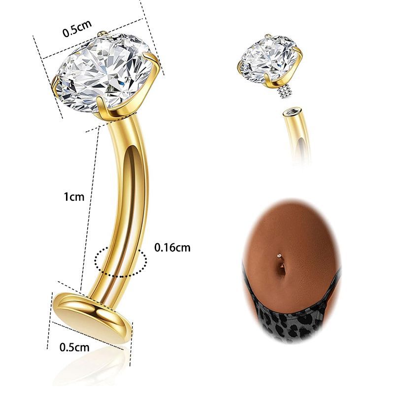 One gold rod and white zirconium