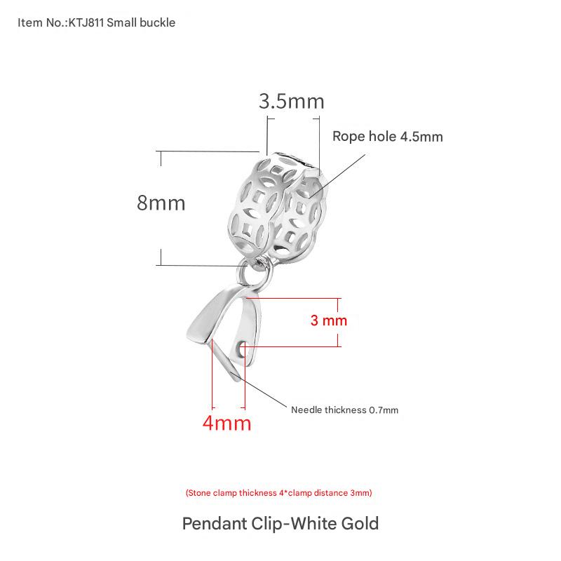 KTJ811-White Gold small buckle