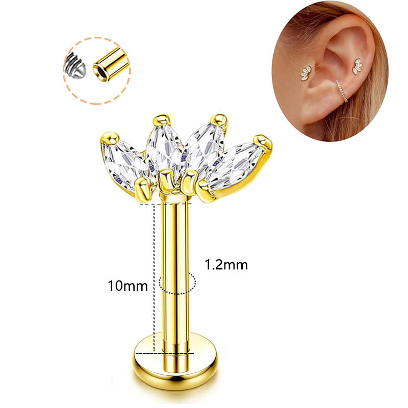 G23 titanium 10mm gold one