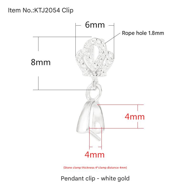 KTJ2054 white gold clip