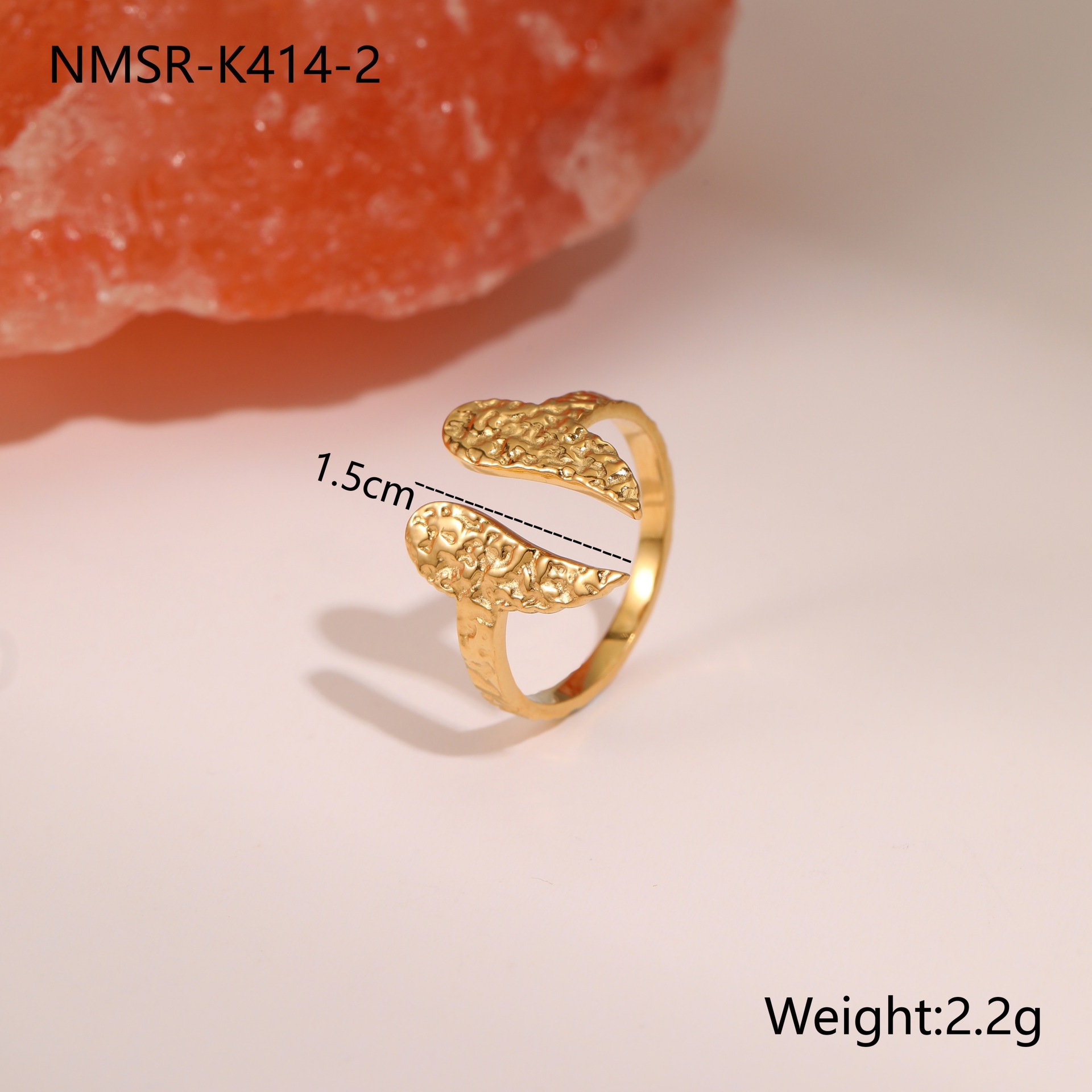 NMSR-K414-2金色翅膀戒指