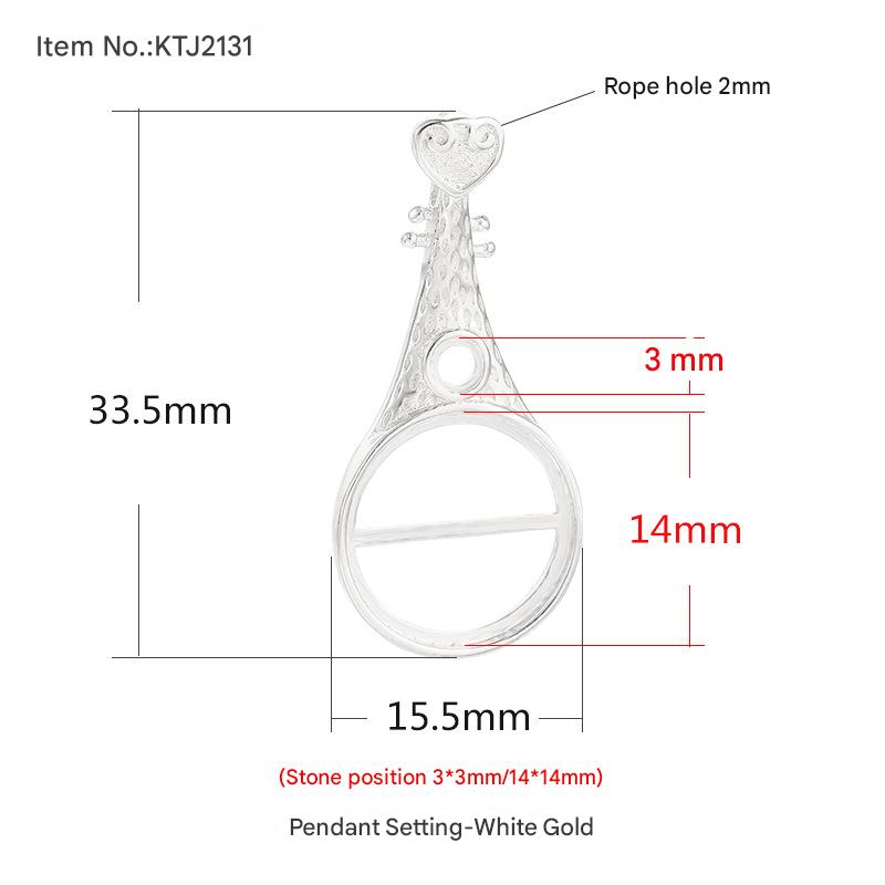 Section A- White Gold {Stone position: upper 3*3mm/lower 14*14mm}