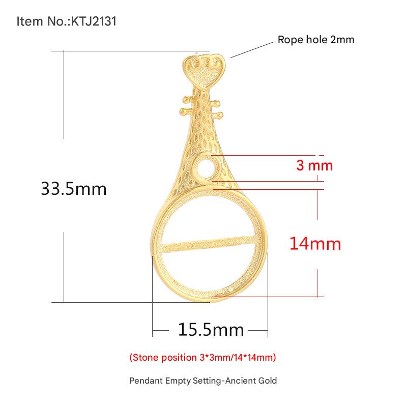 Section A- ancient gold {Stone position: upper 3*3mm/lower 14*14mm}