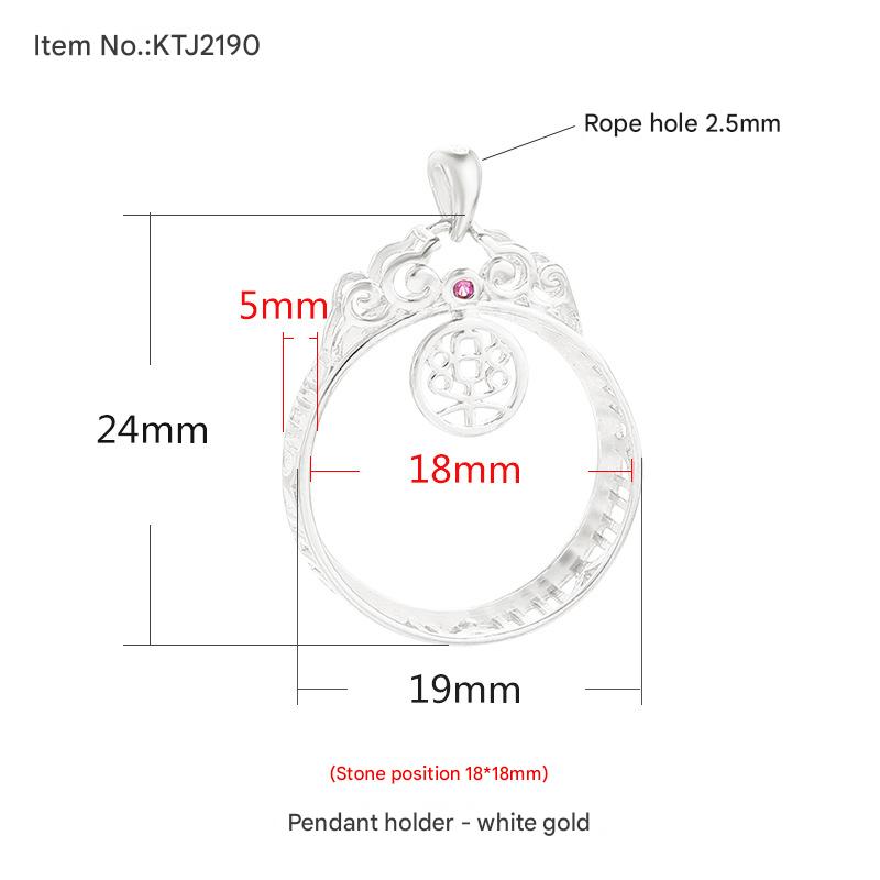 C- white gold {Stone position: 18*18mm}