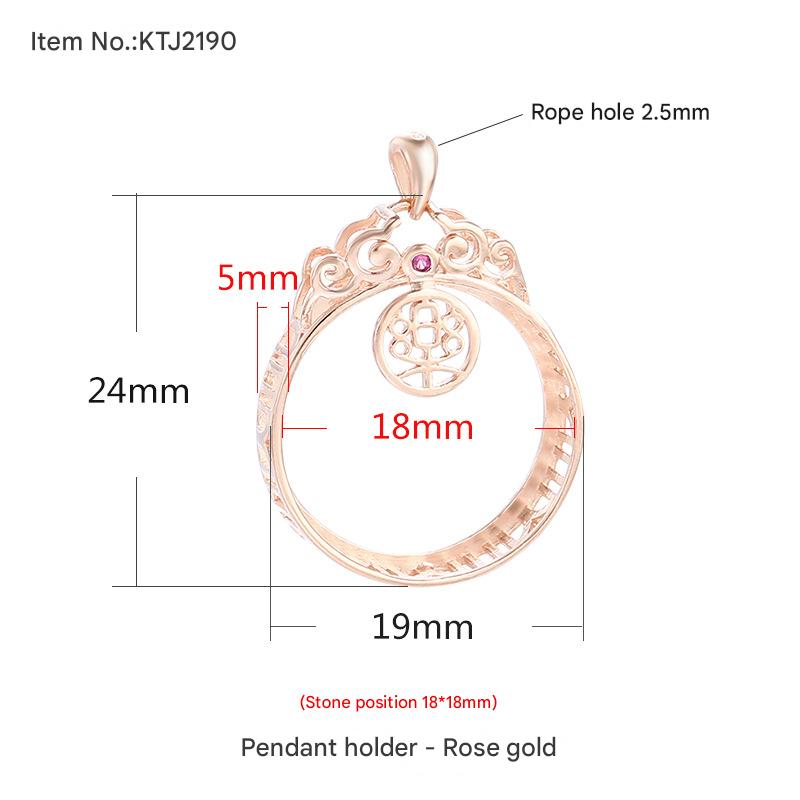 C- rose gold {Stone position: 18*18mm}