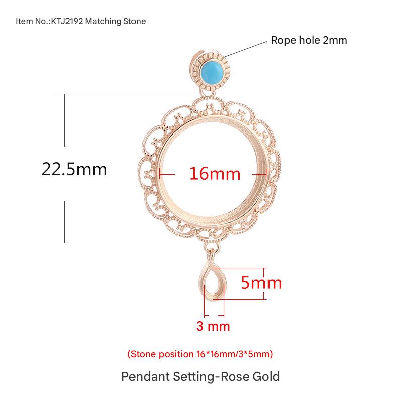 D-with round stone rose gold {two stone position to see the picture}