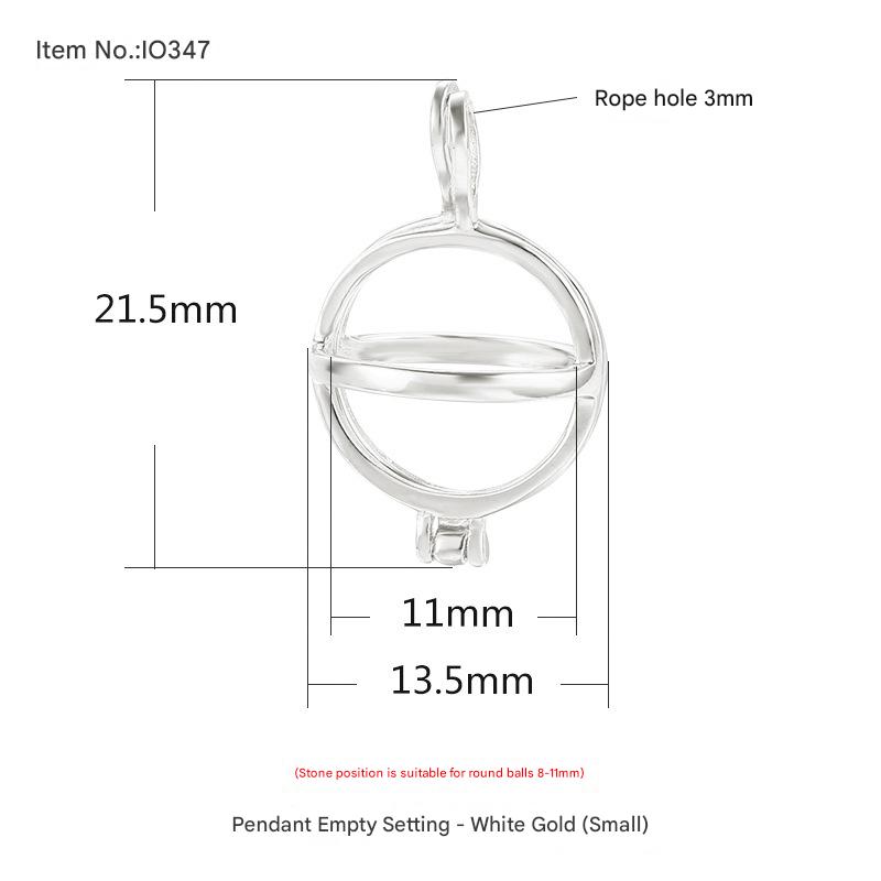 IO347 White Gold Small Bead Bits (8-11)