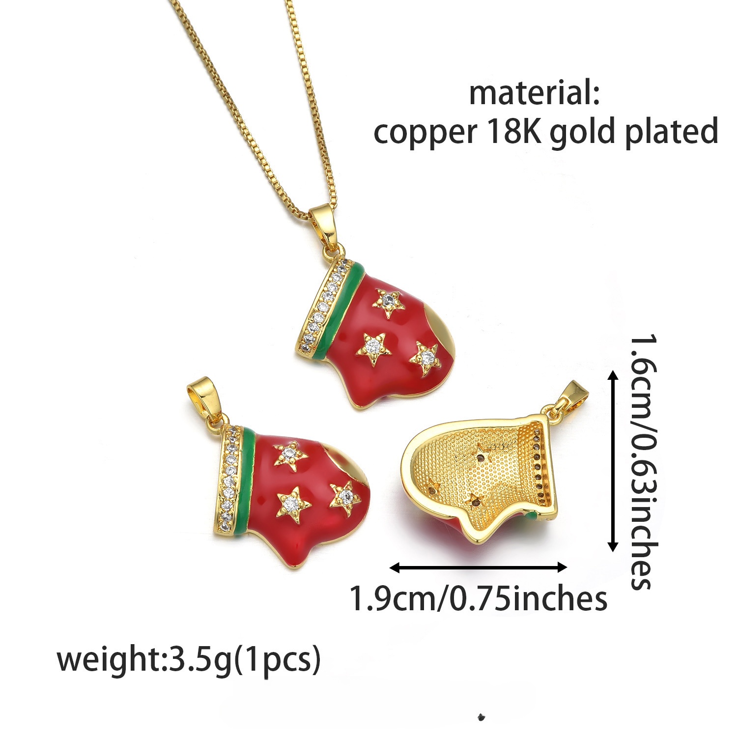 Christmas gloves type a (1 piece)