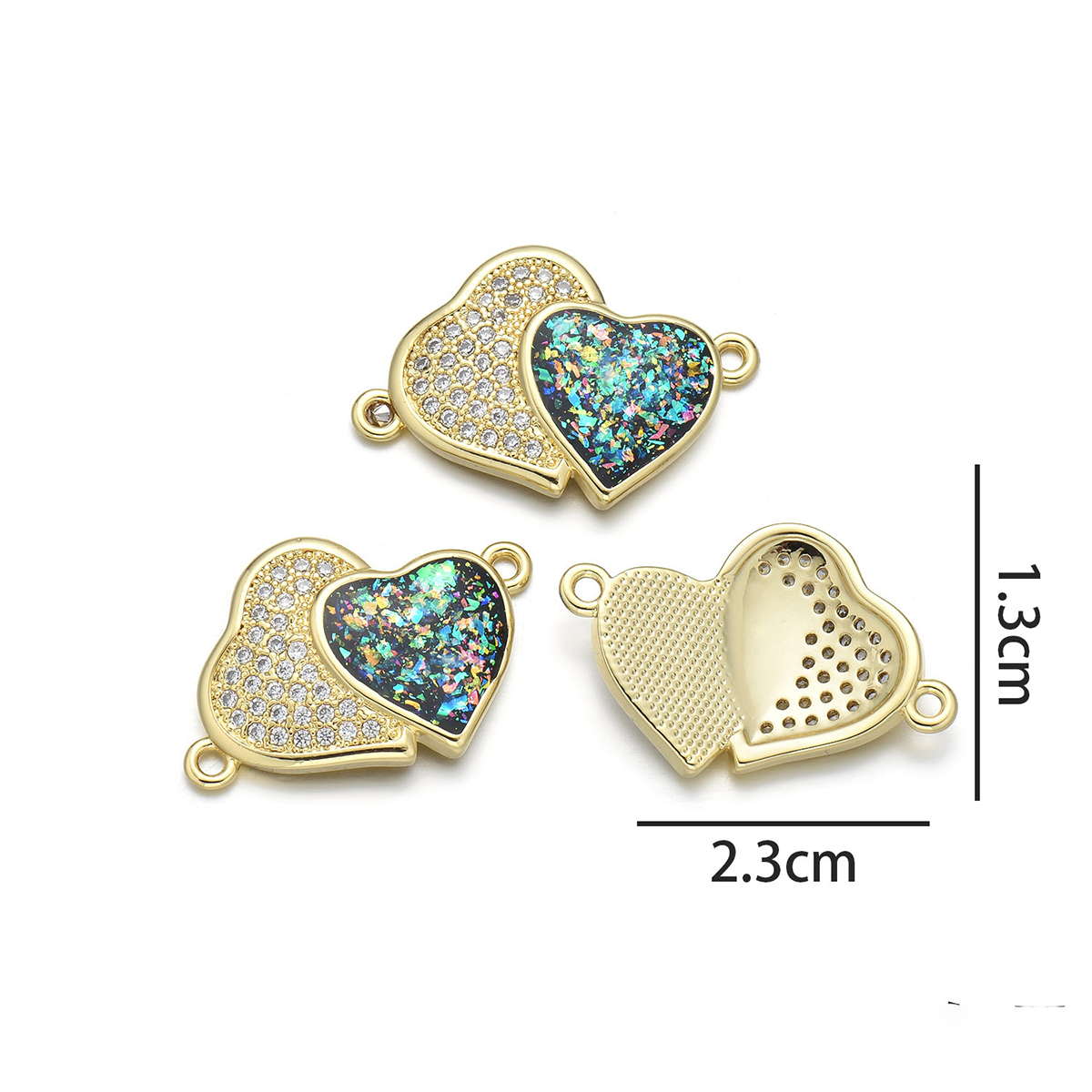 Big and Small Love (Emerald dark green Opal)