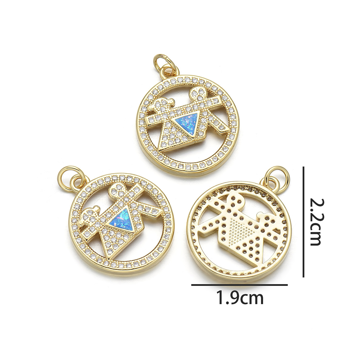 Boys and Girls pendant (Starry Sky Blue Opal)