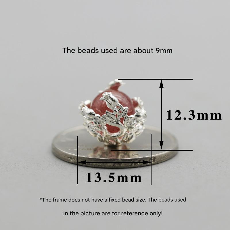 Plain silver rose small (without beads) FB0616018
