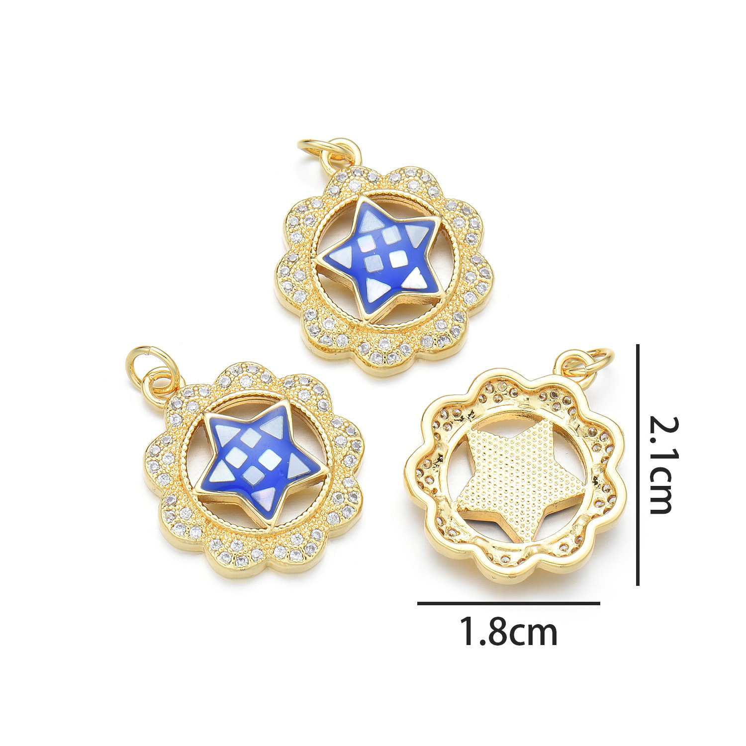 Sun Flower Star Pendant (royal blue)