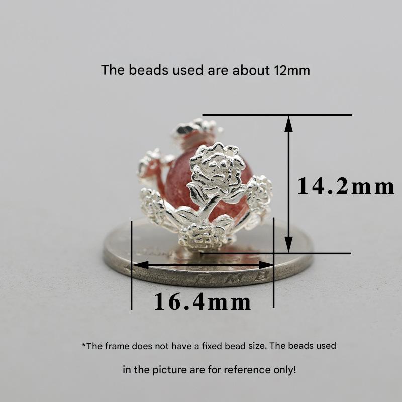 Plain silver rose large (without beads) FB0618018