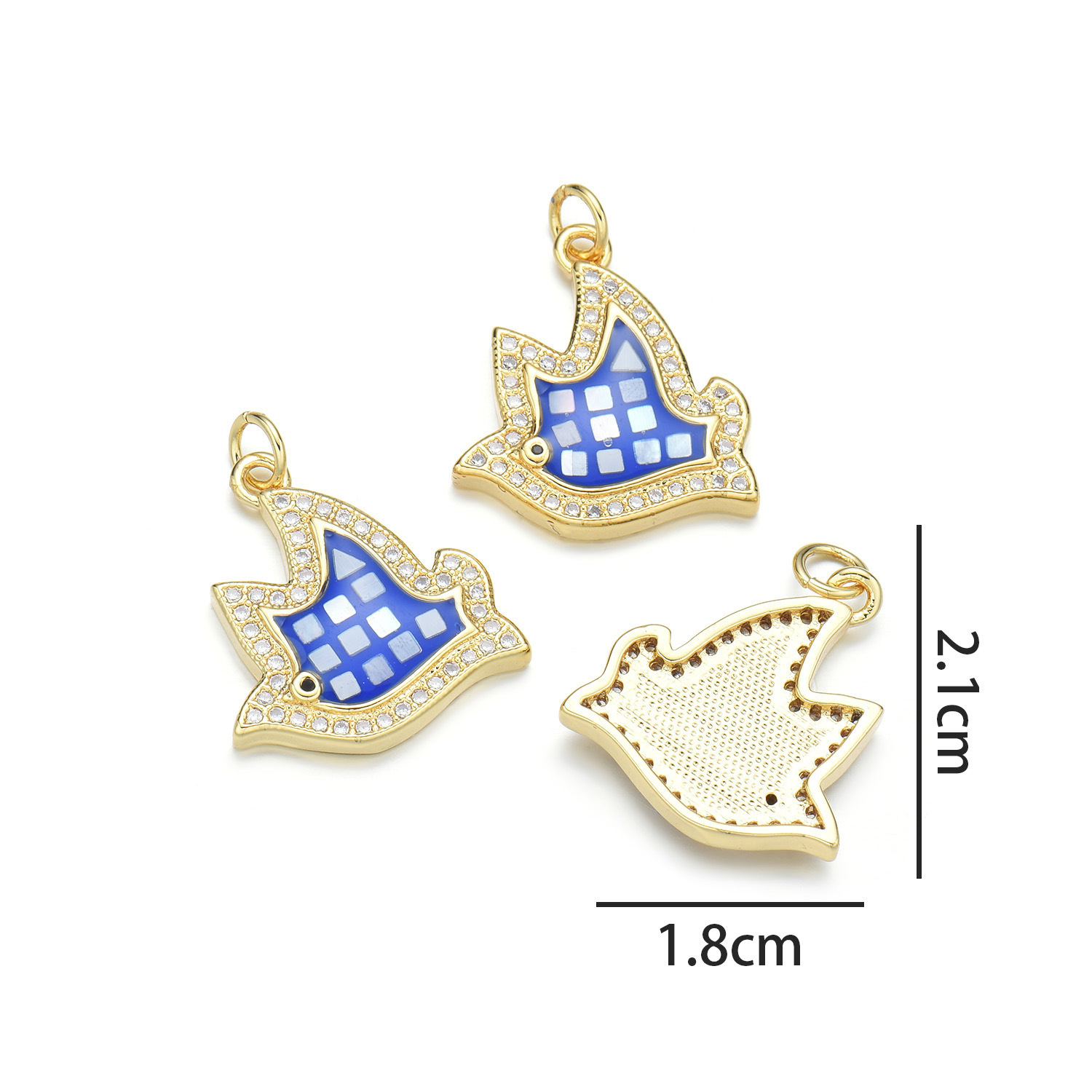 Pigeon pendant (Sapphire Blue)