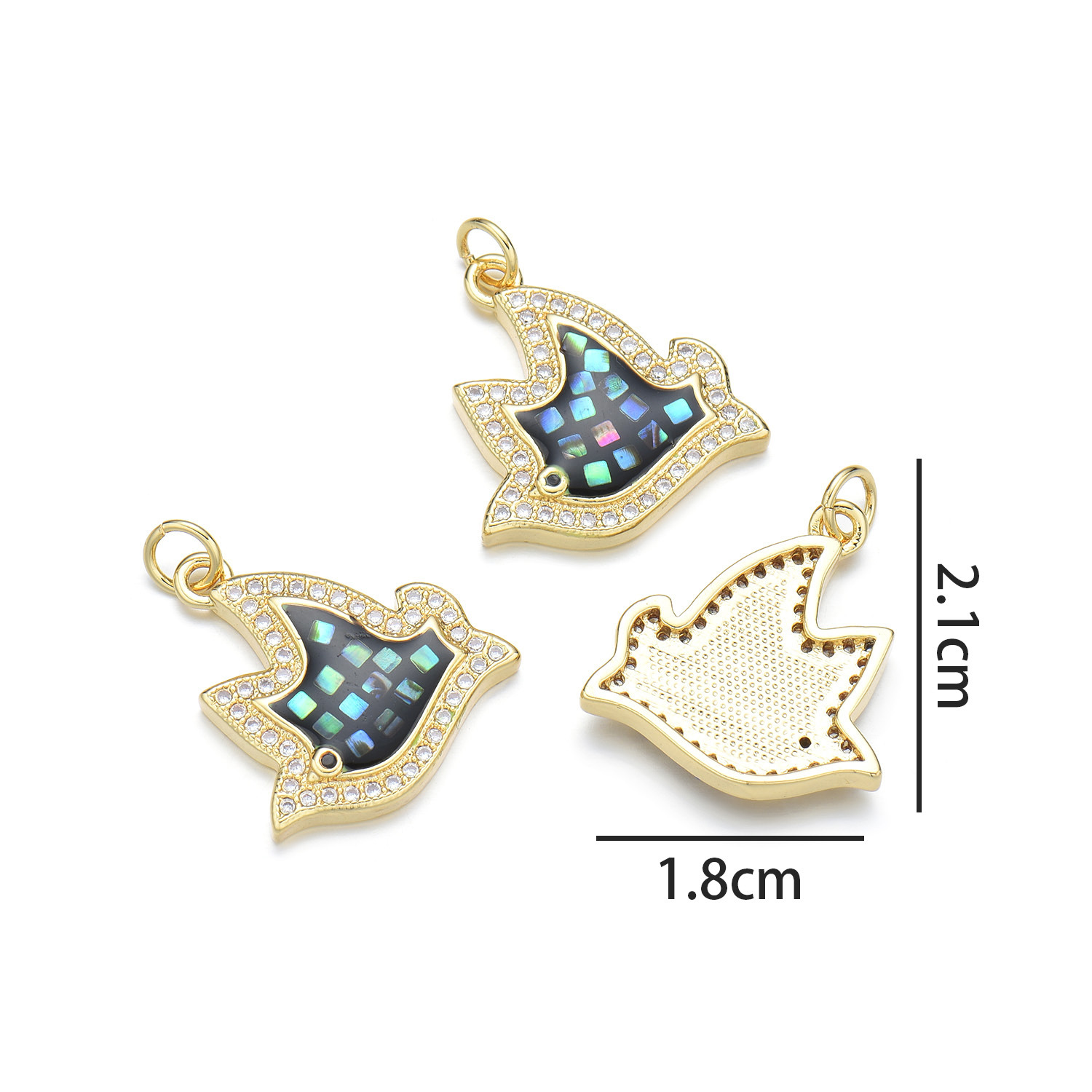 Pigeon pendant (black)