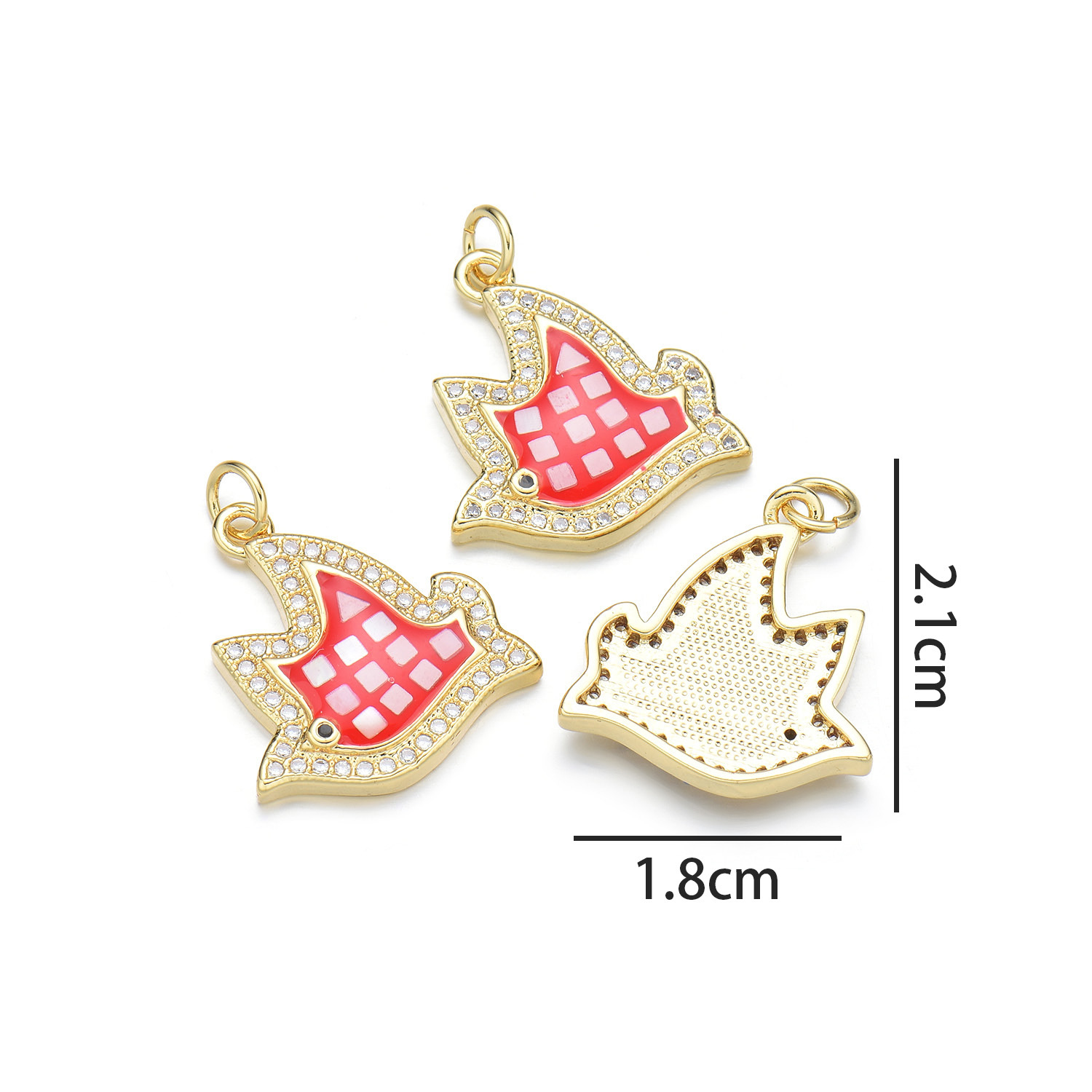 Pigeon pendant (red)