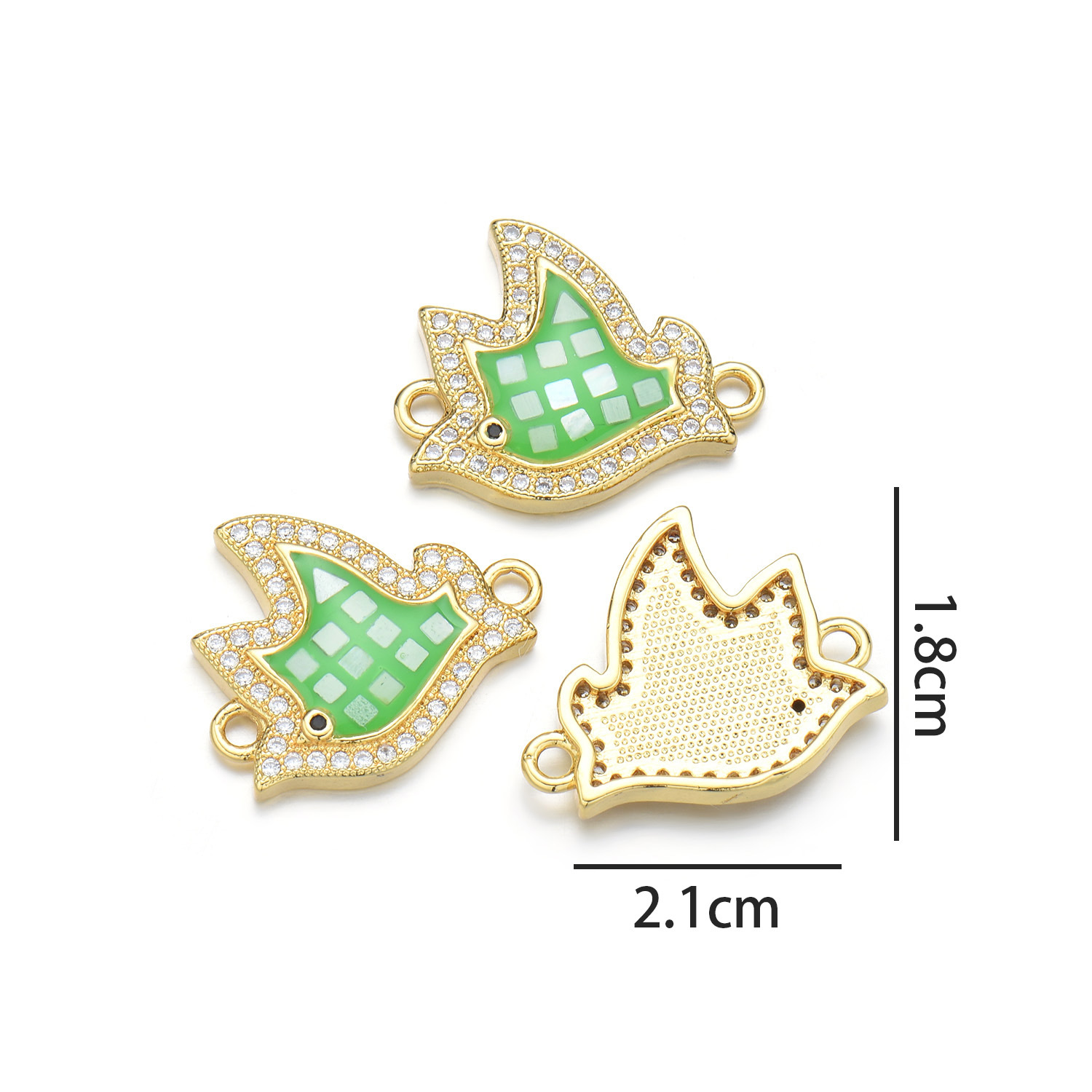 Pigeon ornaments (green)