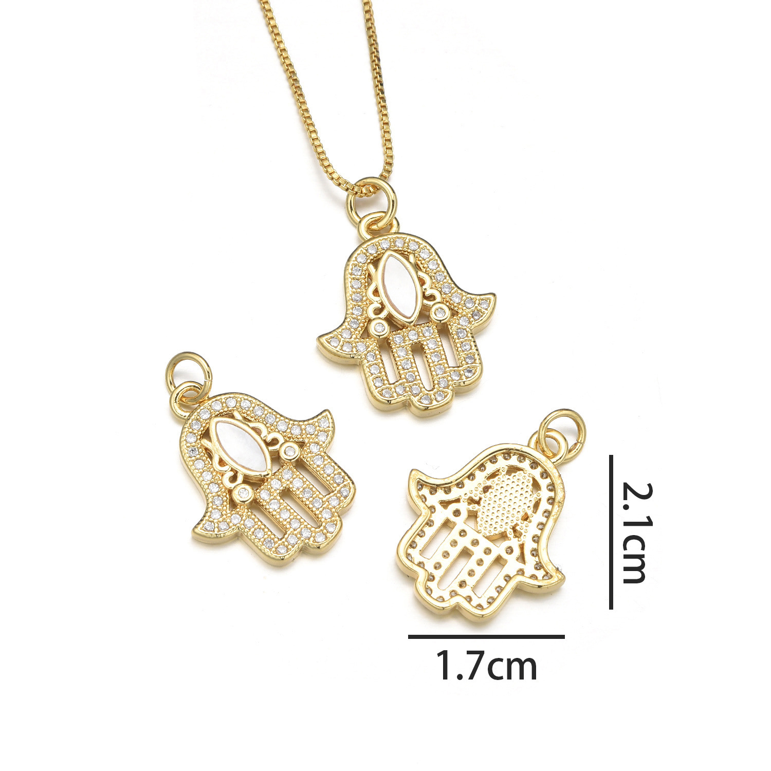 Leaf palm pendant (natural shell)