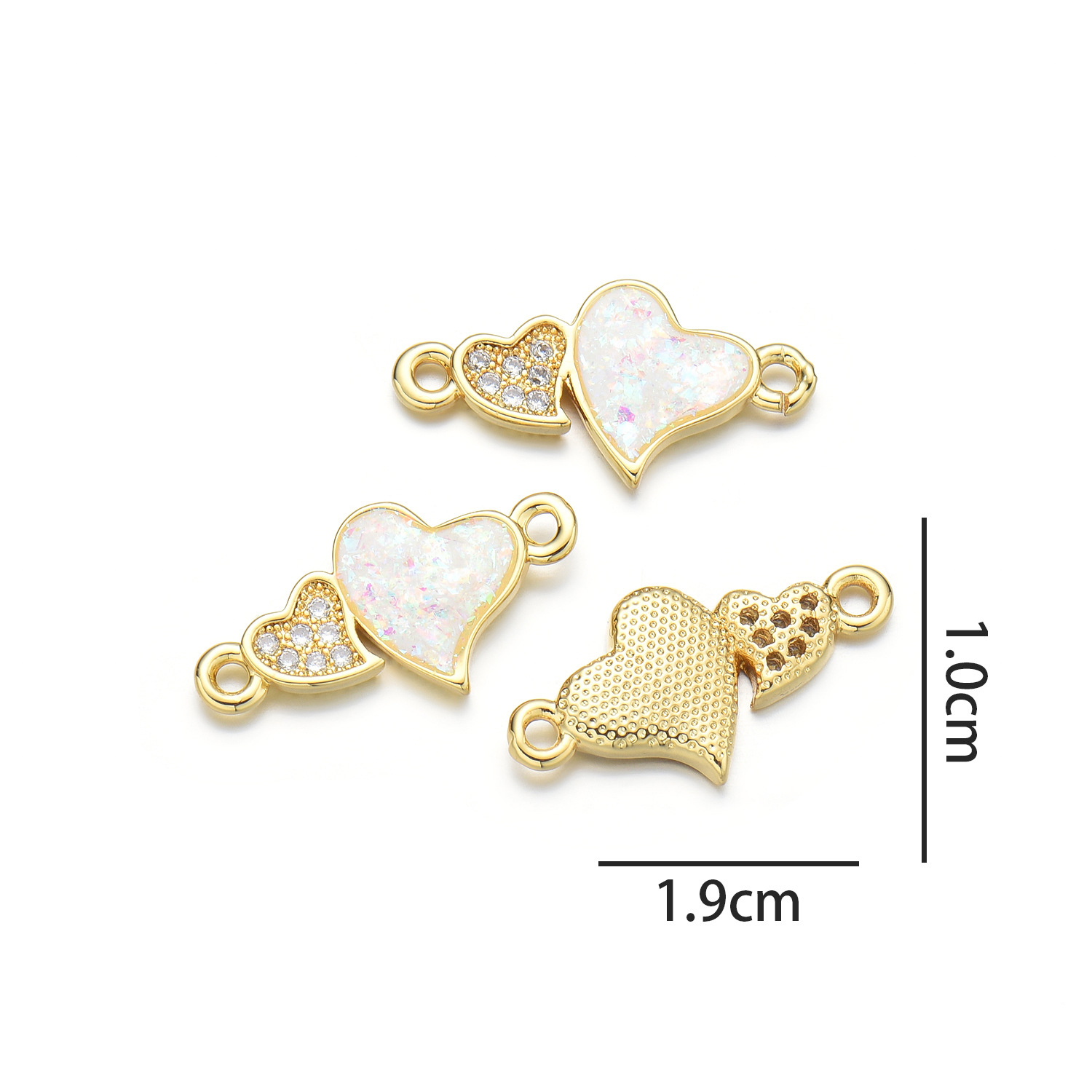 Love hand plate (colorful pink opal)