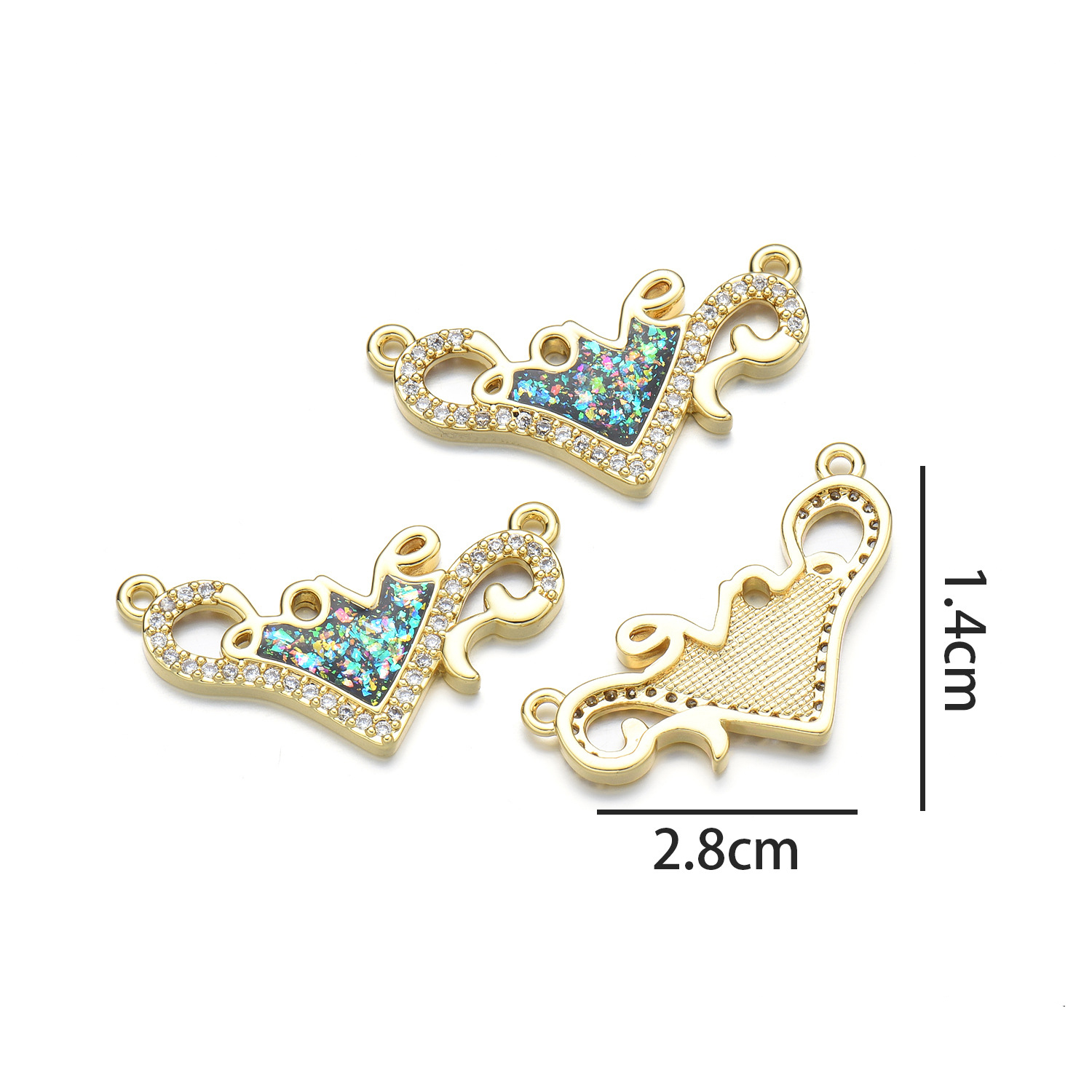 Love hand sign (emerald green opal)