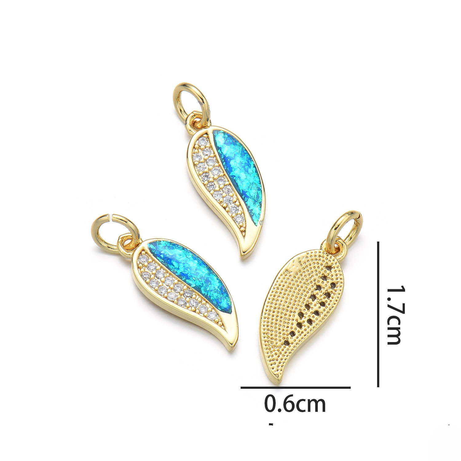 Small leaves (peacock blue opal)