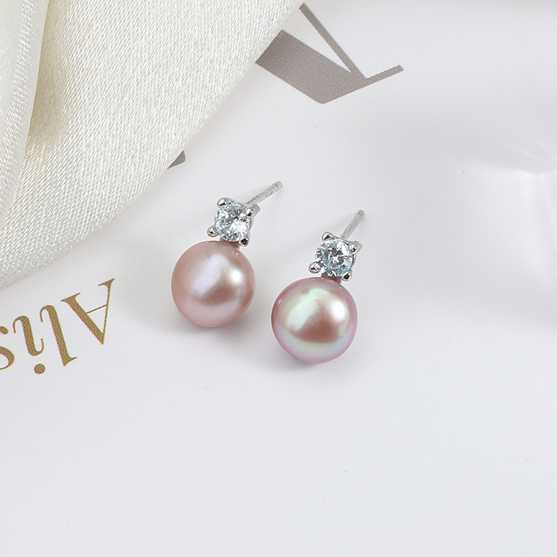 Natural pink purple + silver