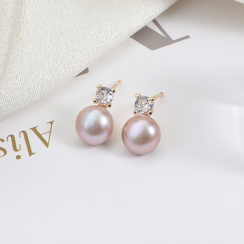 Natural pink purple + gold