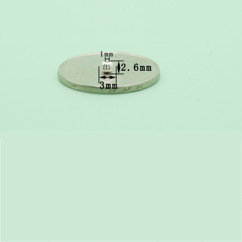 Pumpkin beads * Plain silver 3mm FB0214018