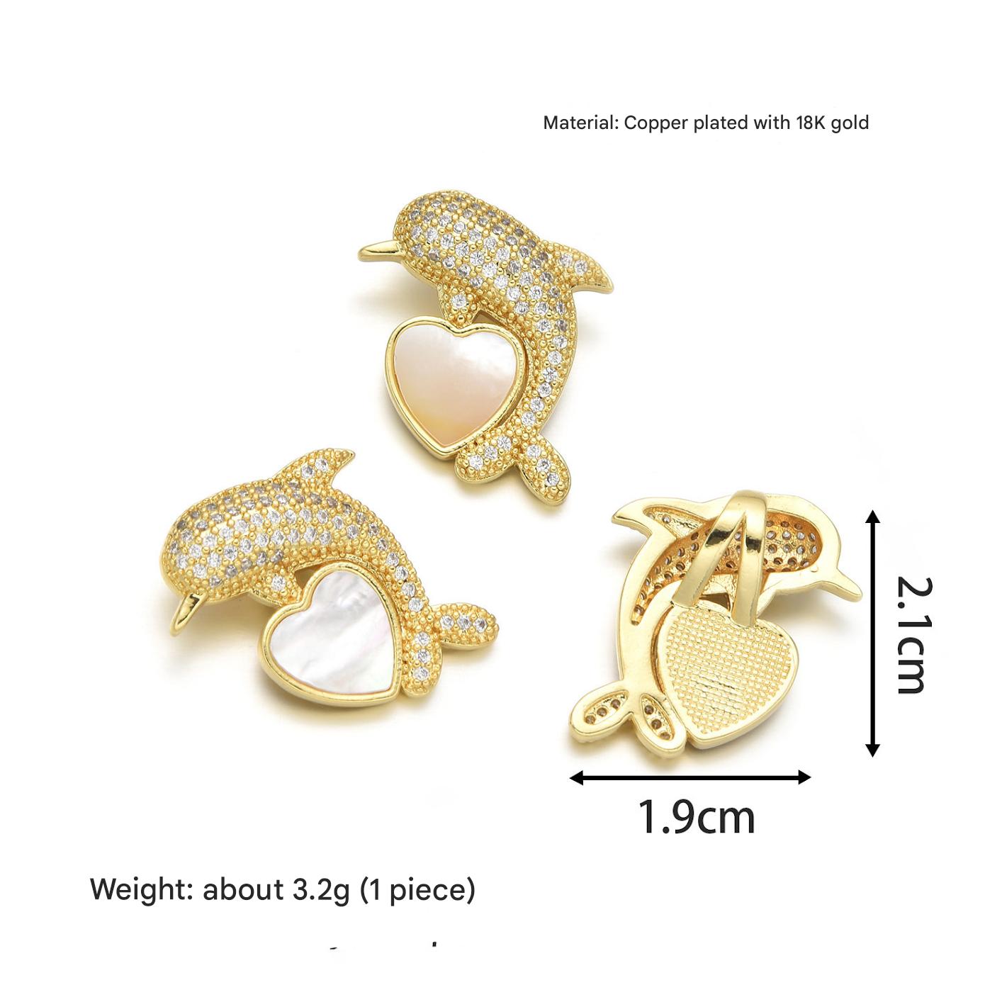 Heart-hugging dolphin (1 piece)