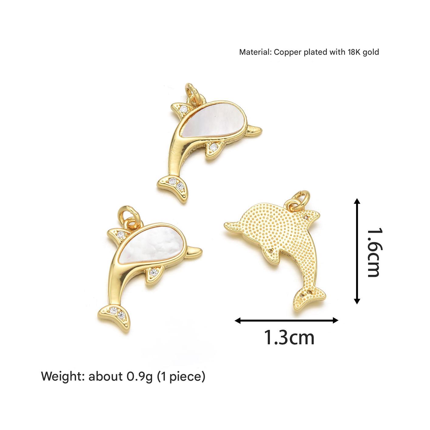 Dolphin pendant (1 piece)