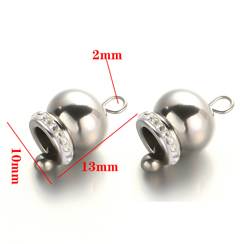Round bells in a single row with diamonds - silver