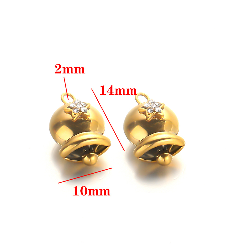 Five-pointed star flattened bell - golden