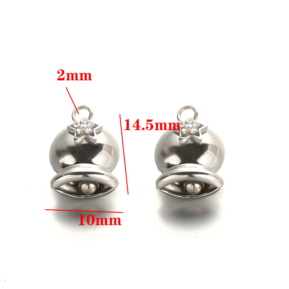 Five-pointed star flattened bell - steel color