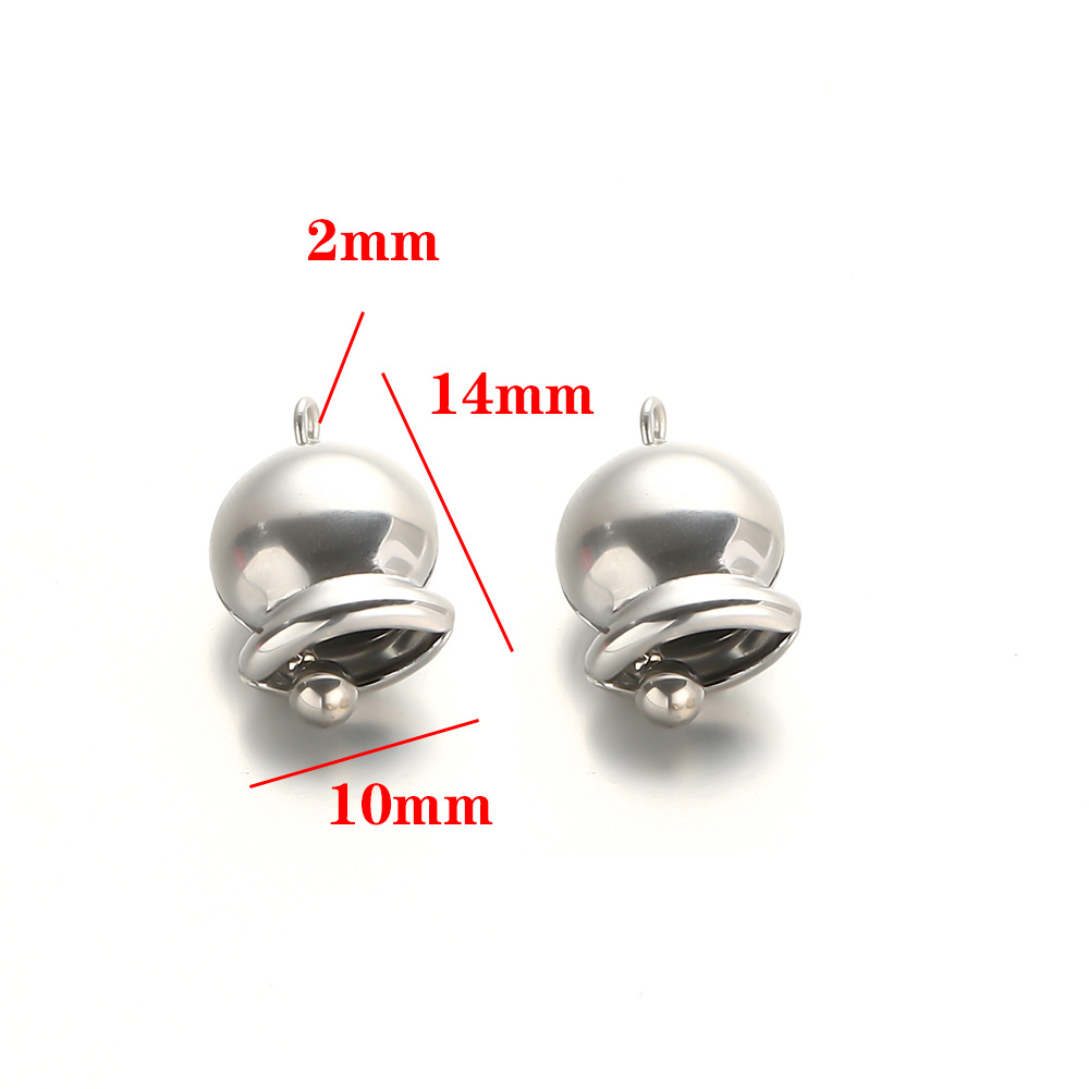 Flat and round smooth bell - steel color