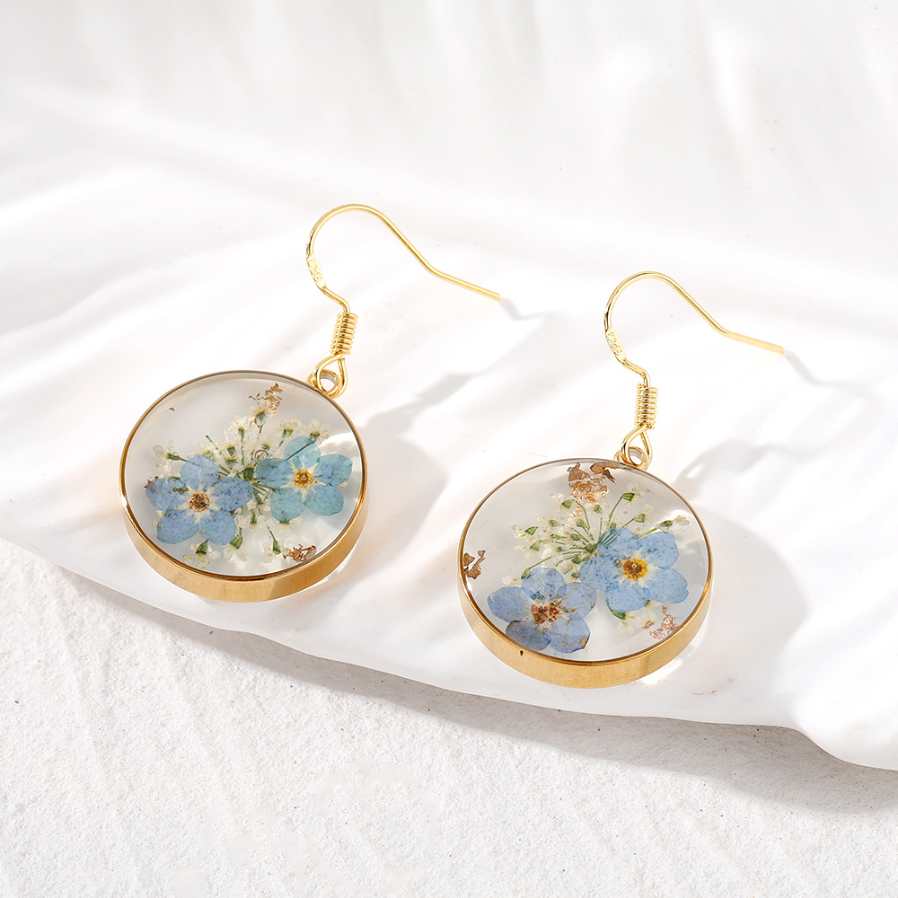 Gold earrings (flat hook)