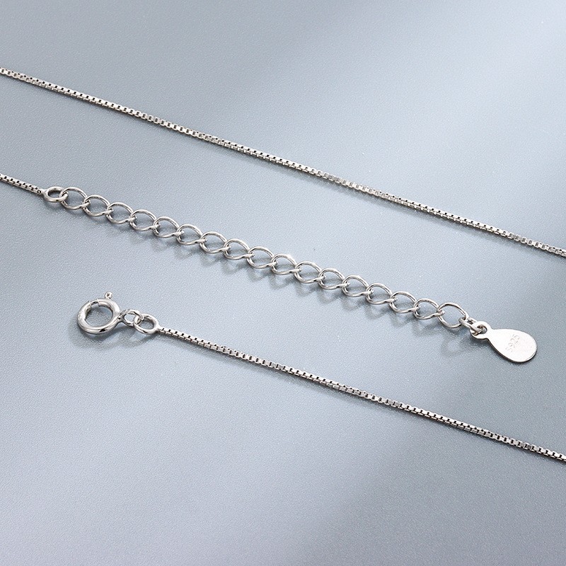 XL1001 White Gold Box chain 40 5cm